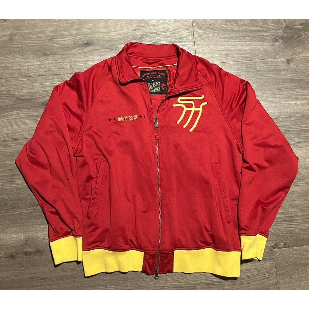 Vintage Nike Team China Soccer Silk Lined Jacket Men's Size Large Dragon